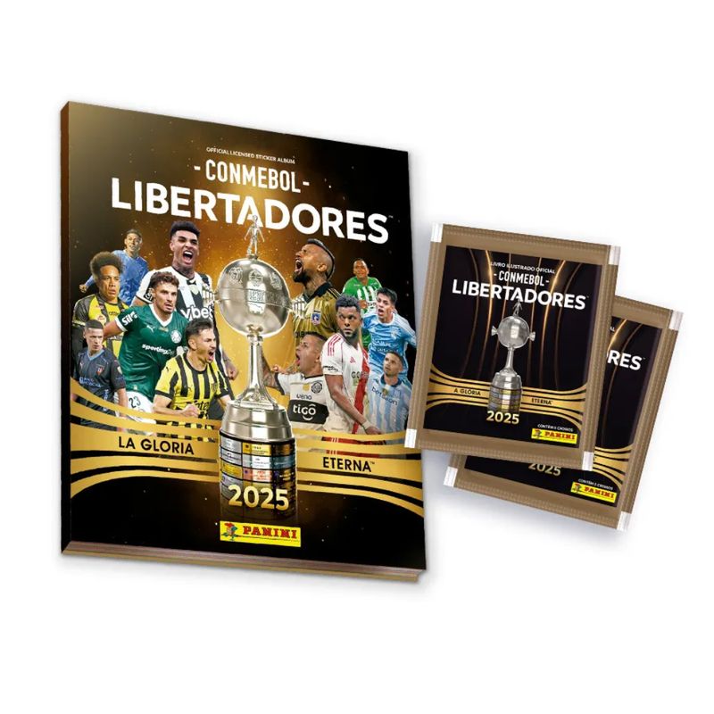 PANINI CHILE - Pack Álbum Tapa Dura + 20 Sobres Copa Libertadores 2025