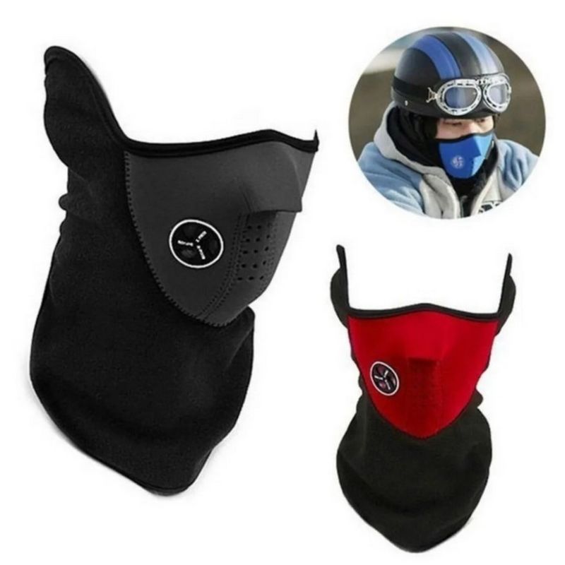 GENERICO - Mascara proteccion polar bicicleta moto Color Rojo