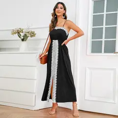 BLWOENS - Vestido casual para Mujer-Negro