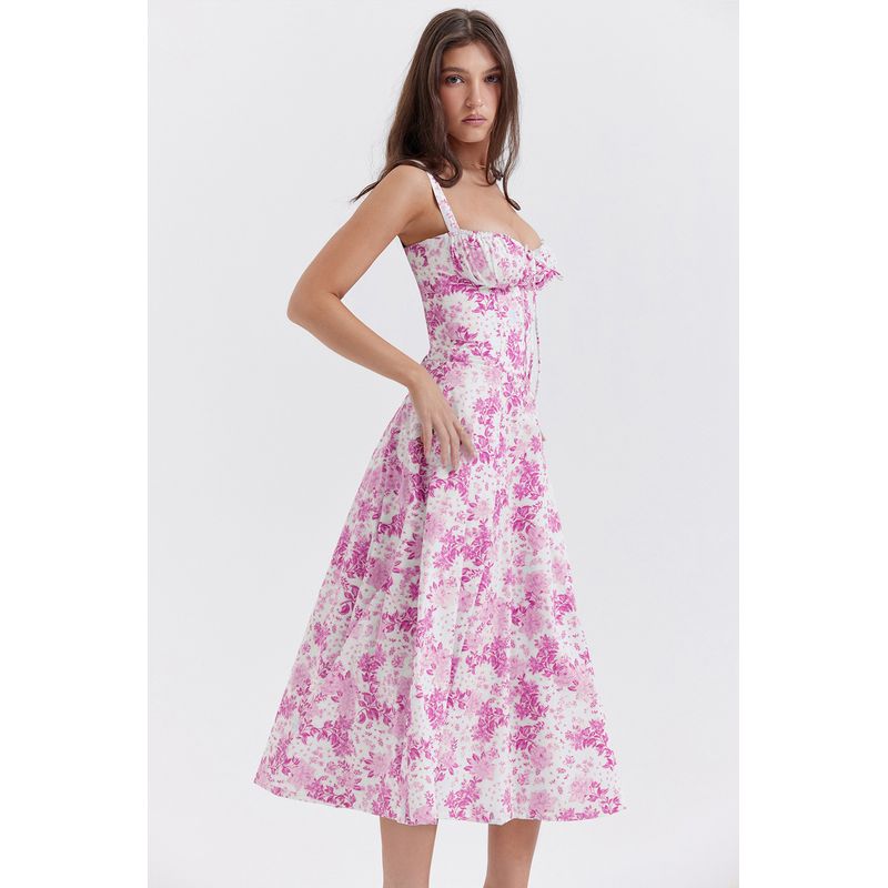BLWOENS - Vestido casual para Mujer-Rosa