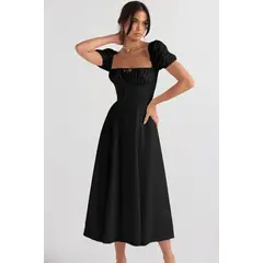 BLWOENS - Vestido casual para Mujer-Negro