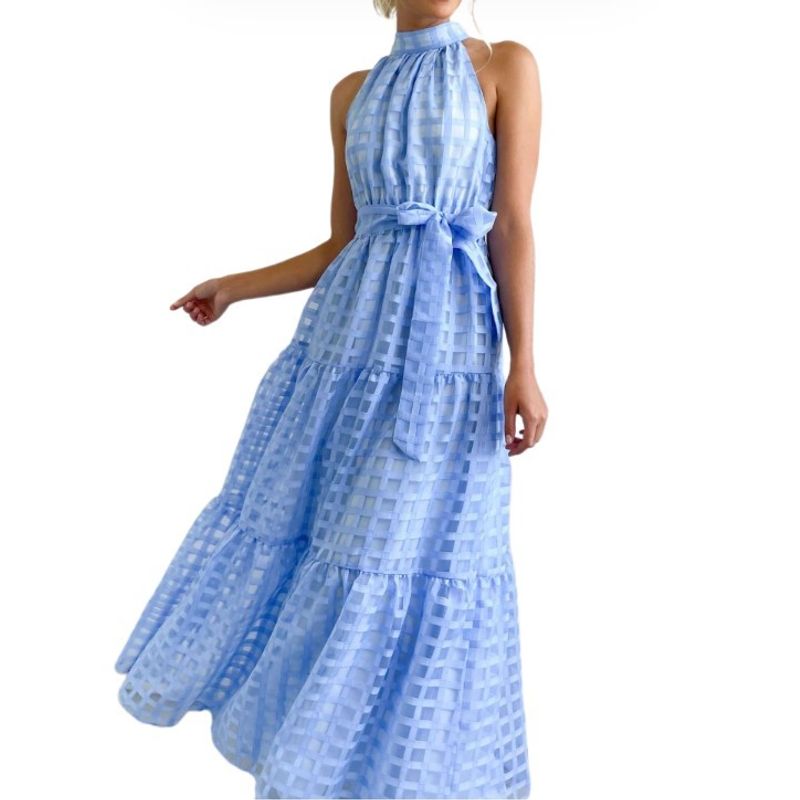 BLWOENS - Vestido casual para Mujer-Azul