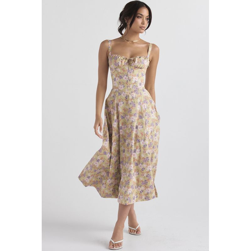 BLWOENS - Vestido casual para Mujer-Amarillo