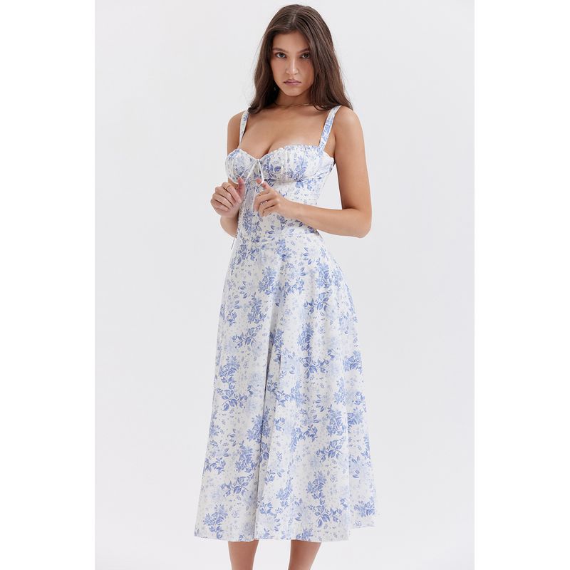 BLWOENS - Vestido casual para Mujer-Azul