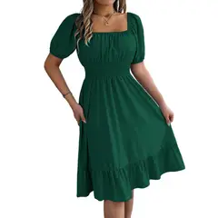BLWOENS - Vestido casual de verano para mujeres - Verde