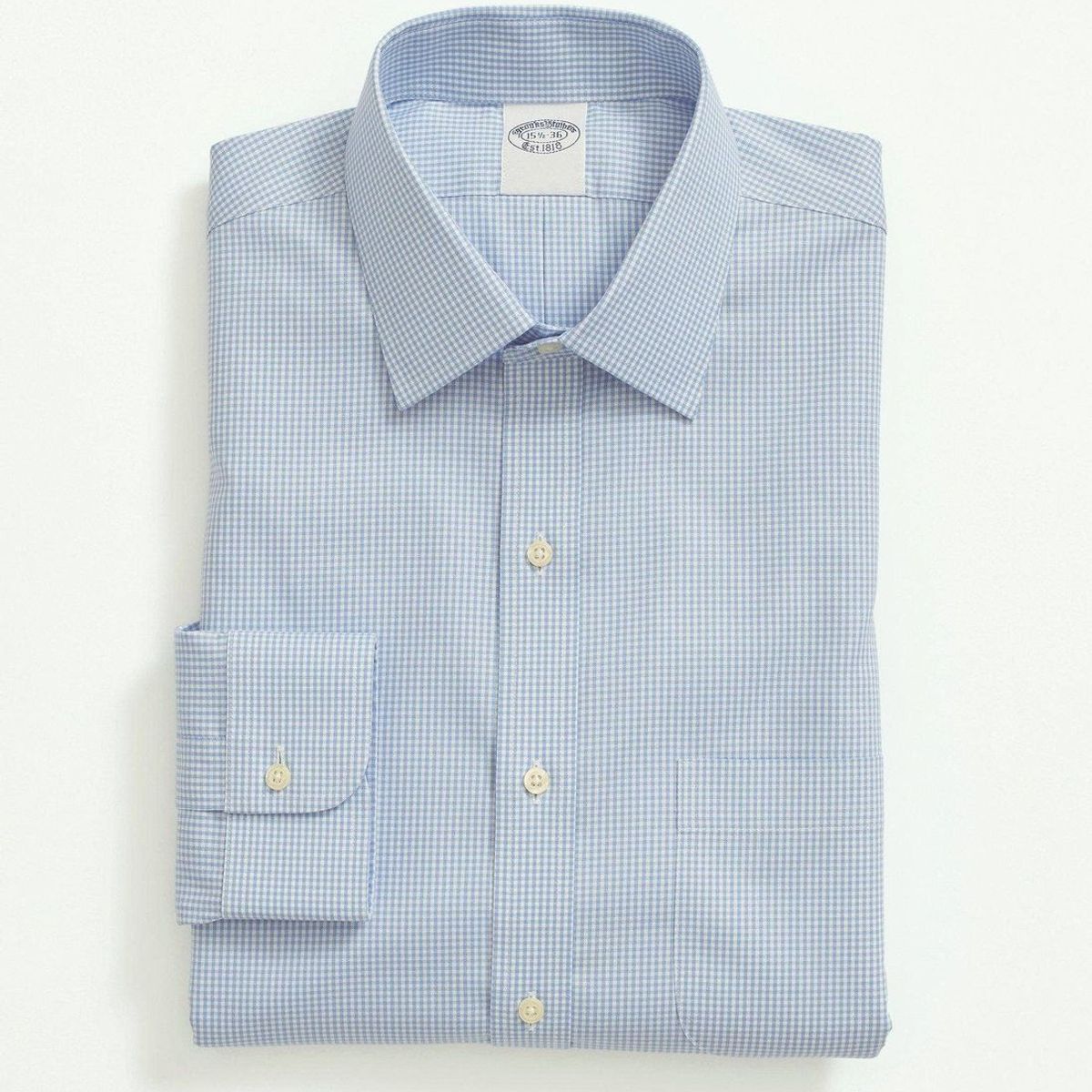 BROOKS BROTHERS - Camisa Hombre Ds Ni Sppt Ain Slim - Gingham Azul Brooks Brothers