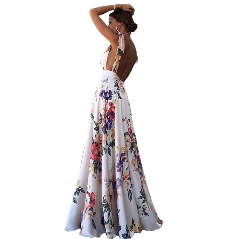 BLWOENS - Vestido casual para Mujer-Azul