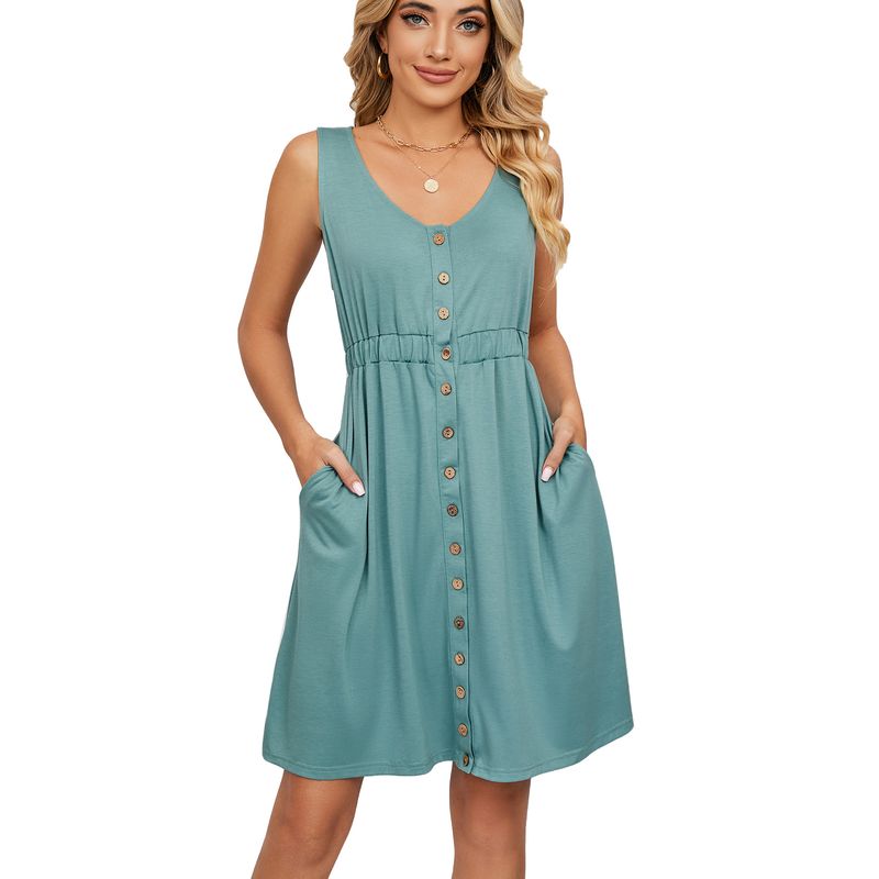 BLWOENS - Vestido casual de verano para mujeres - Verde