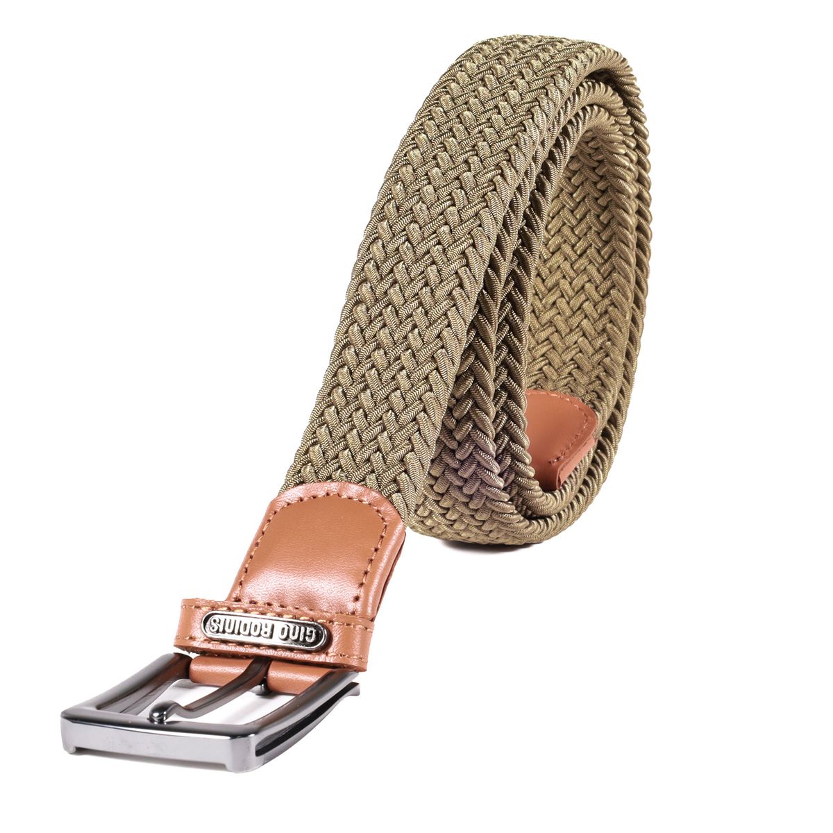 GINO RODINIS - CINTURÓN  ELASTICADO  HOMBRE GINO RODINIS   2512 TALLA L-XL OLIVO