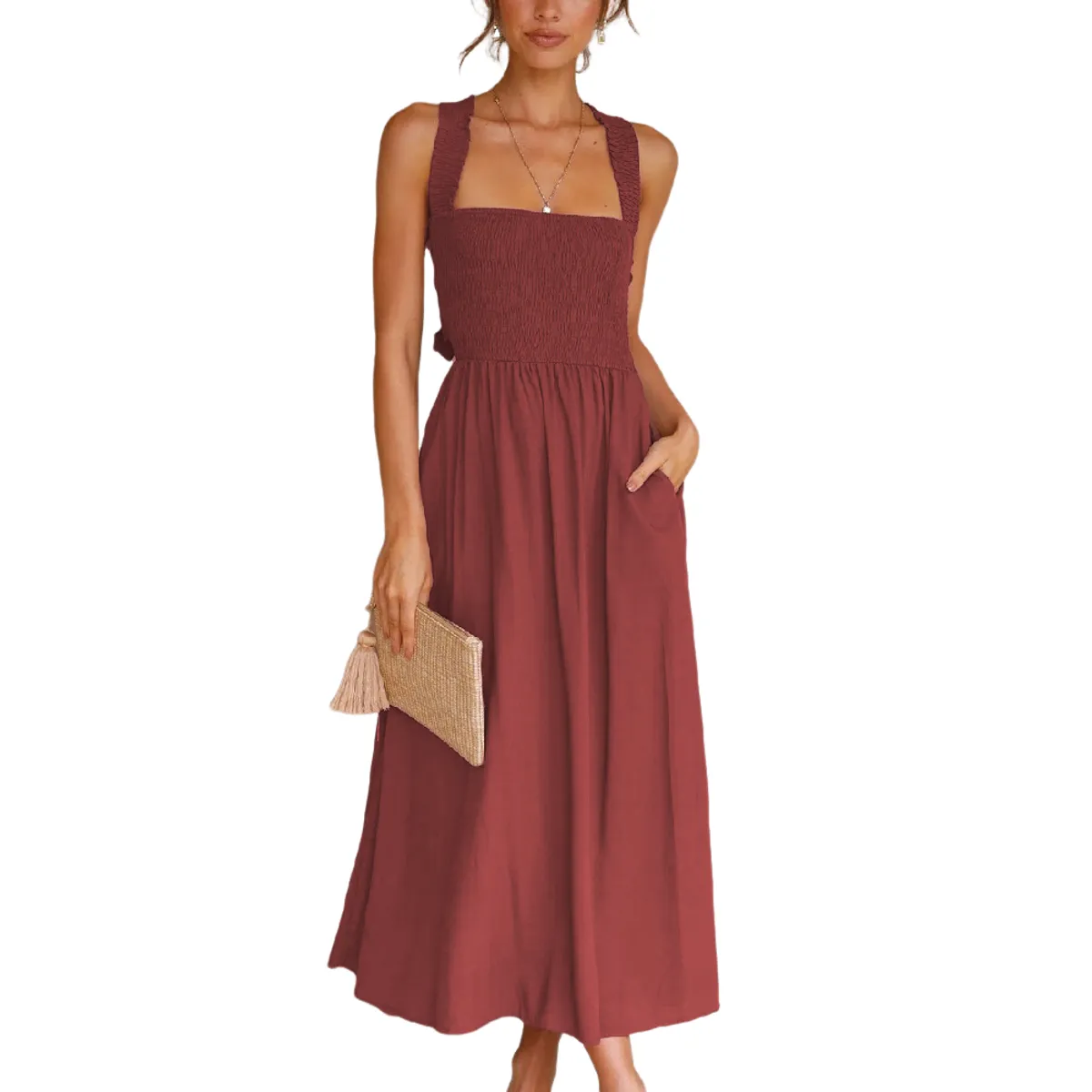 BLWOENS - Vestido Mujer - Rojo