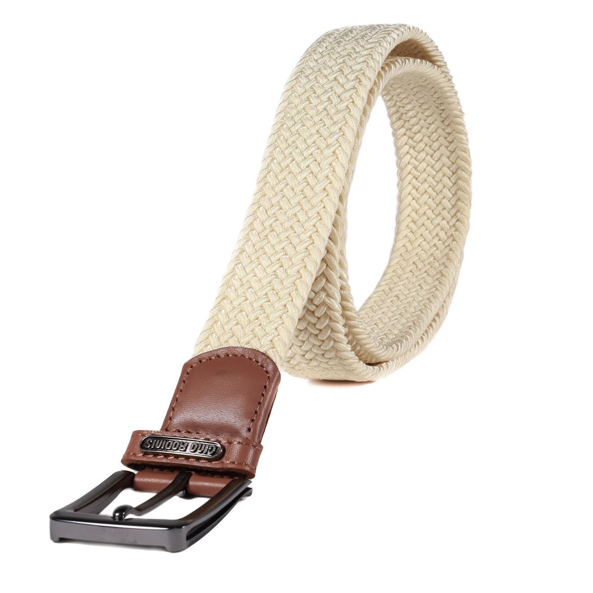 GINO RODINIS - CINTURÓN  ELASTICADO  HOMBRE GINO RODINIS   2514 TALLA L-XL CRUDO