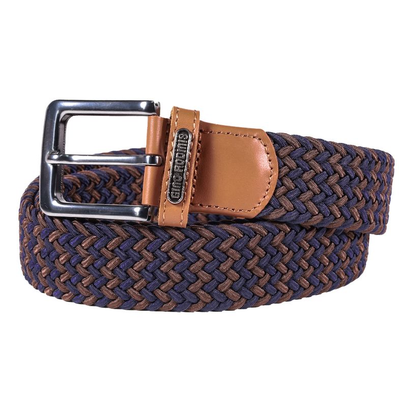 GINO RODINIS - CINTURÓN  ELASTICADO  HOMBRE GINO RODINIS   2515 TALLA S-M AZULMARRON