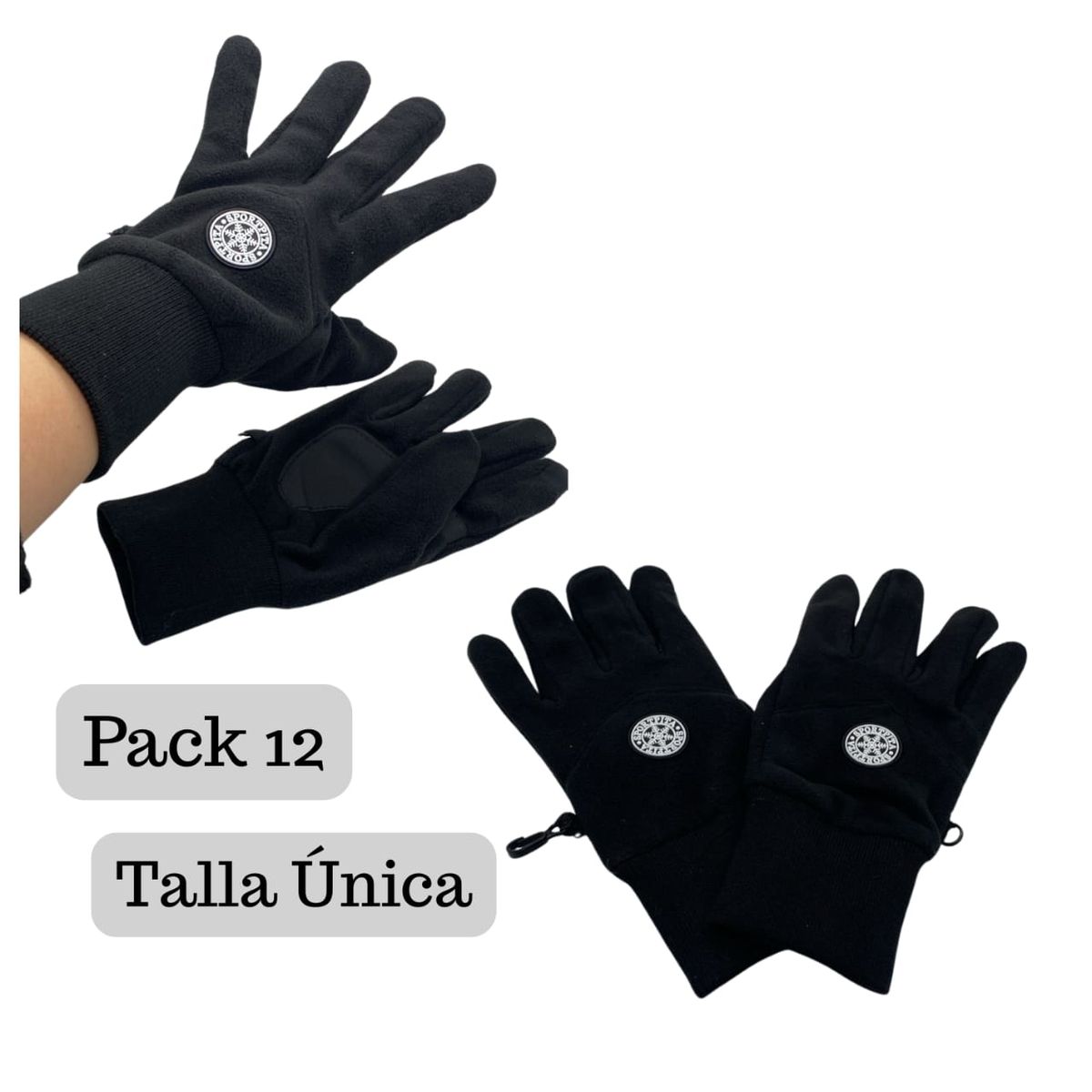 EKOL TACTICA MILITAR - Pack 12 Guantes Para El Frio Guantes De Polar Tactiles Para Hombres