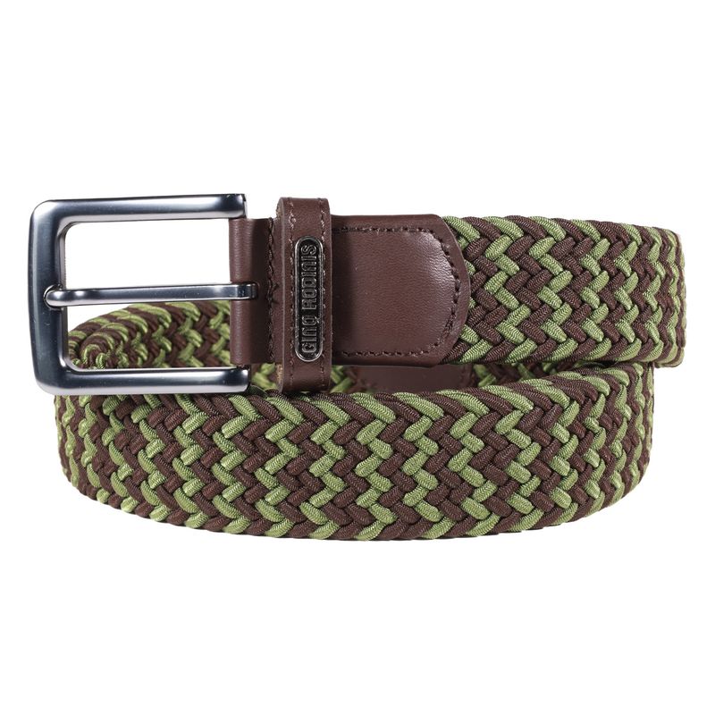 GINO RODINIS - CINTURÓN  ELASTICADO  HOMBRE GINO RODINIS   2517 TALLA S-M VERDEMARRON