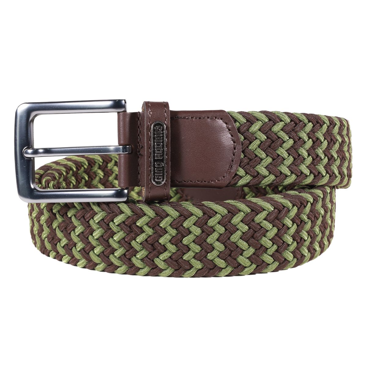 GINO RODINIS - CINTURÓN  ELASTICADO  HOMBRE GINO RODINIS   2517 TALLA L-XL VERDEMARRON
