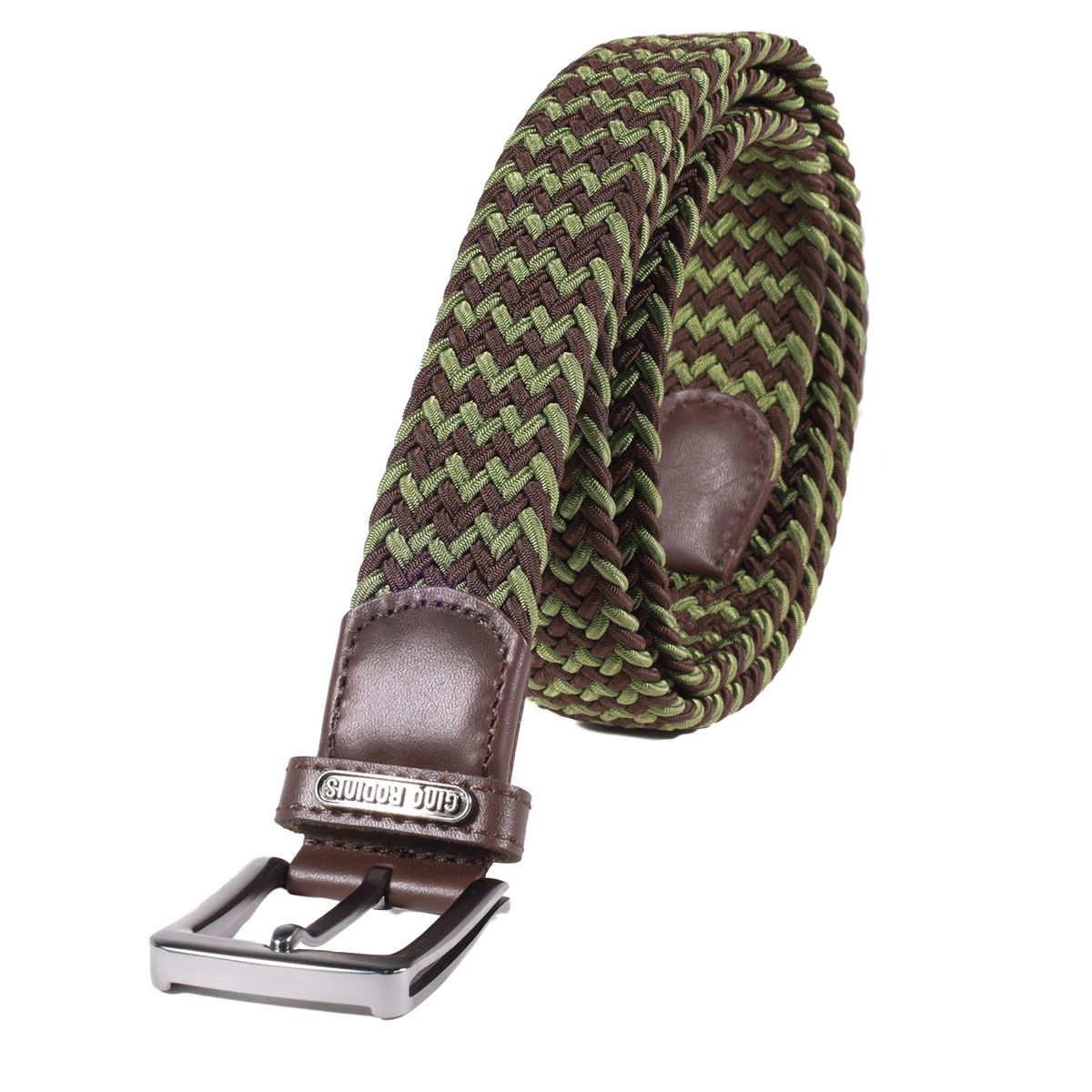 GINO RODINIS - CINTURÓN  ELASTICADO  HOMBRE GINO RODINIS   2517 TALLA L-XL VERDEMARRON