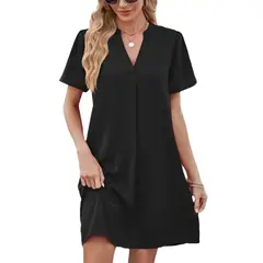 BLWOENS - Vestido casual de verano para mujeres - Negro