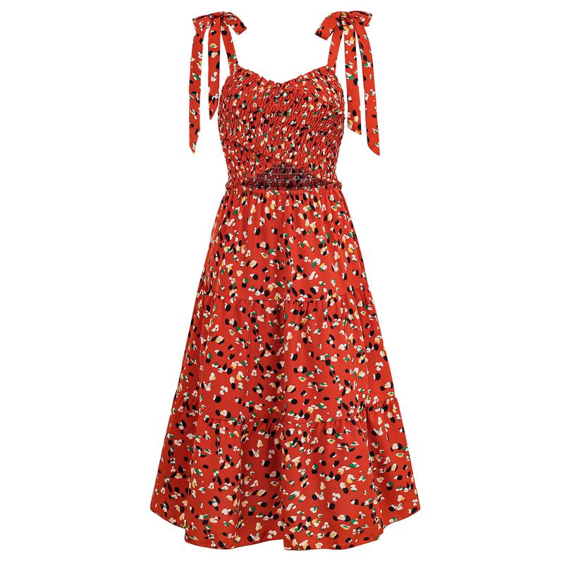 BLWOENS - Vestido casual de verano para mujeres - Rojo