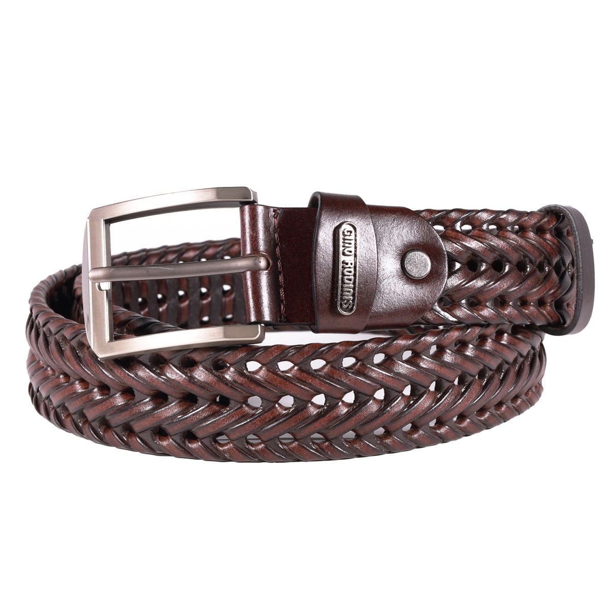 GINO RODINIS - CINTURÓN  DE CUERO  HOMBRE GINO RODINIS   2522 TALLA S-M MARRON
