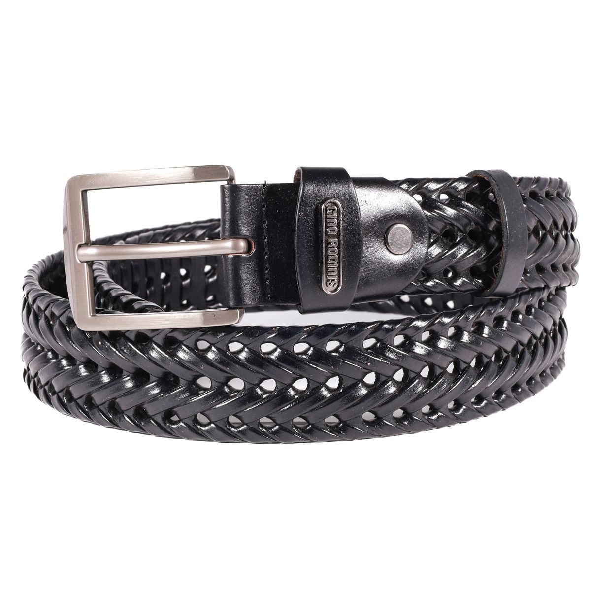 GINO RODINIS - CINTURÓN  DE CUERO  HOMBRE GINO RODINIS   2522 TALLA L-XL NEGRO