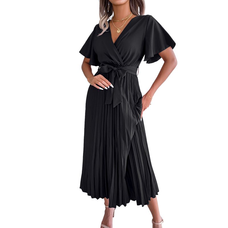 BLWOENS - Vestido casual de verano para mujeres - Negro