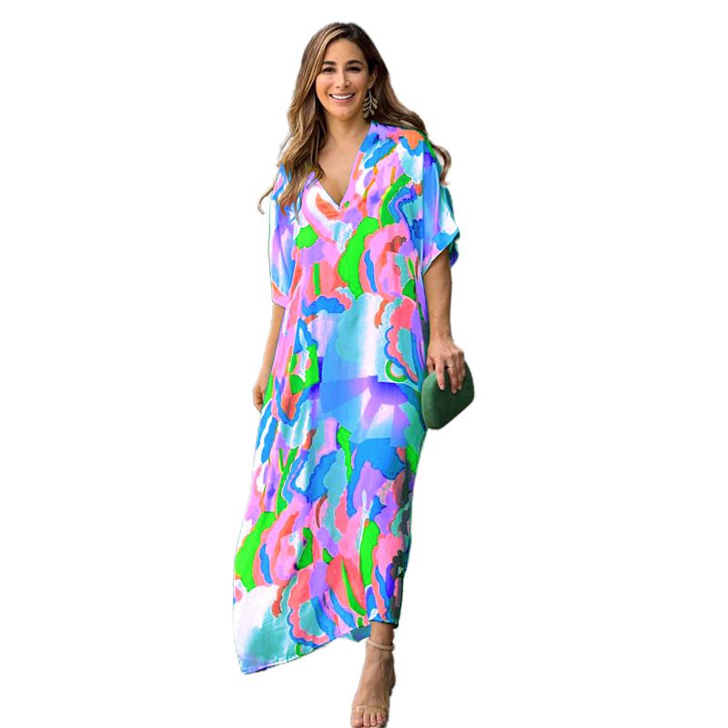 BLWOENS - Vestido casual para Mujer-Azul