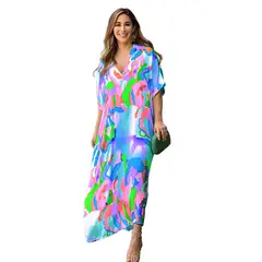 BLWOENS - Vestido casual para Mujer-Azul