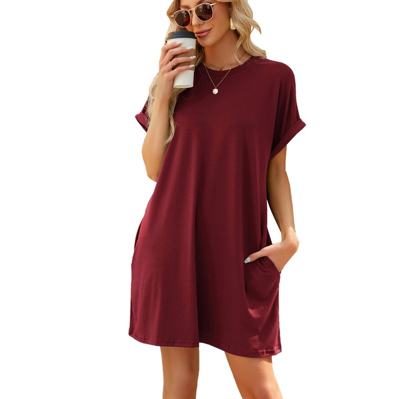 BLWOENS - Vestido casual de verano para mujeres - Rojo