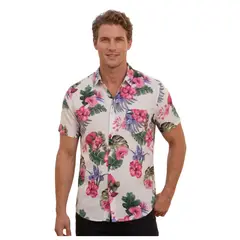 LIKE SHOP - Camisa Guayabera Fashion Hombre Tropical Diseño Calidad 085