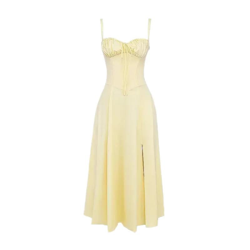 BLWOENS - Vestido casual para Mujer-Amarillo