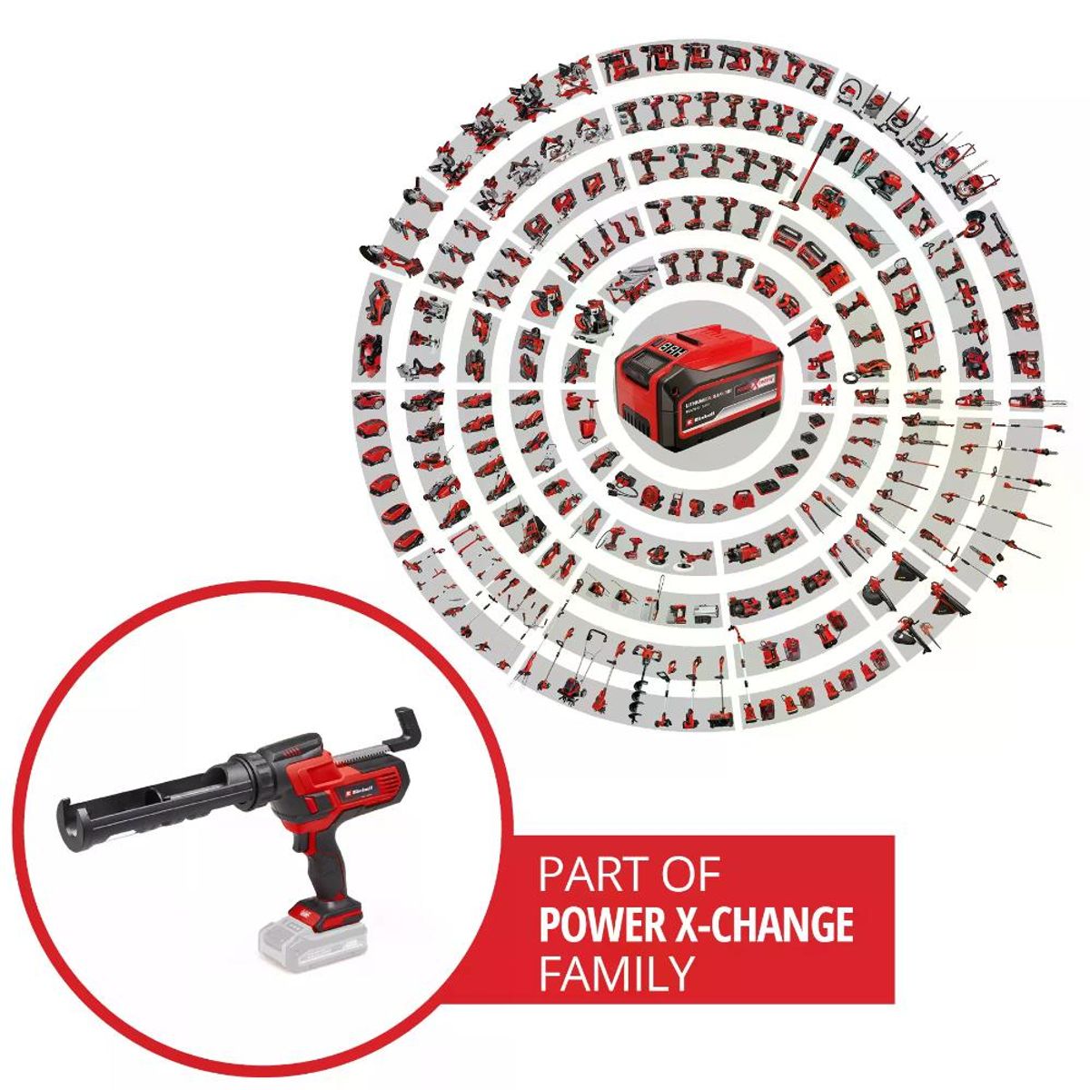 EINHELL - PISTOLA CALAFATERA EINHELL TE-SG 1810 Li - Solo 18v.