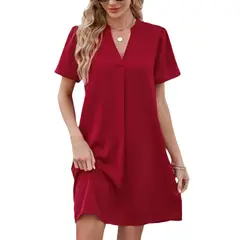 BLWOENS - Vestido casual de verano para mujeres - Rojo