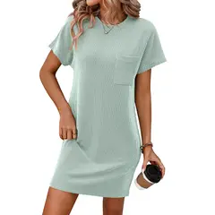 BLWOENS - Vestido casual de verano para mujeres - Verde