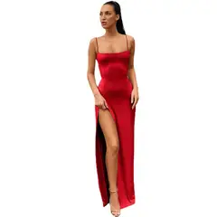 BLWOENS - Vestido casual de mujer - Rojo
