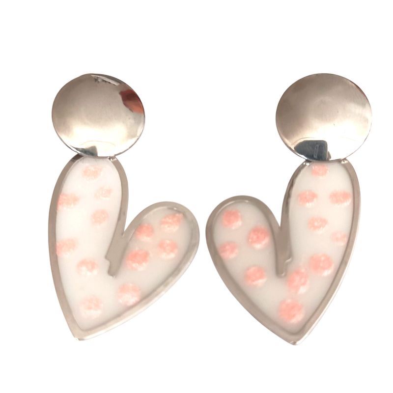 CATHALIFAUDJOYAS - AROS CORAZON  RESINA PIGMENTADA CATHALIFAUDJOYAS