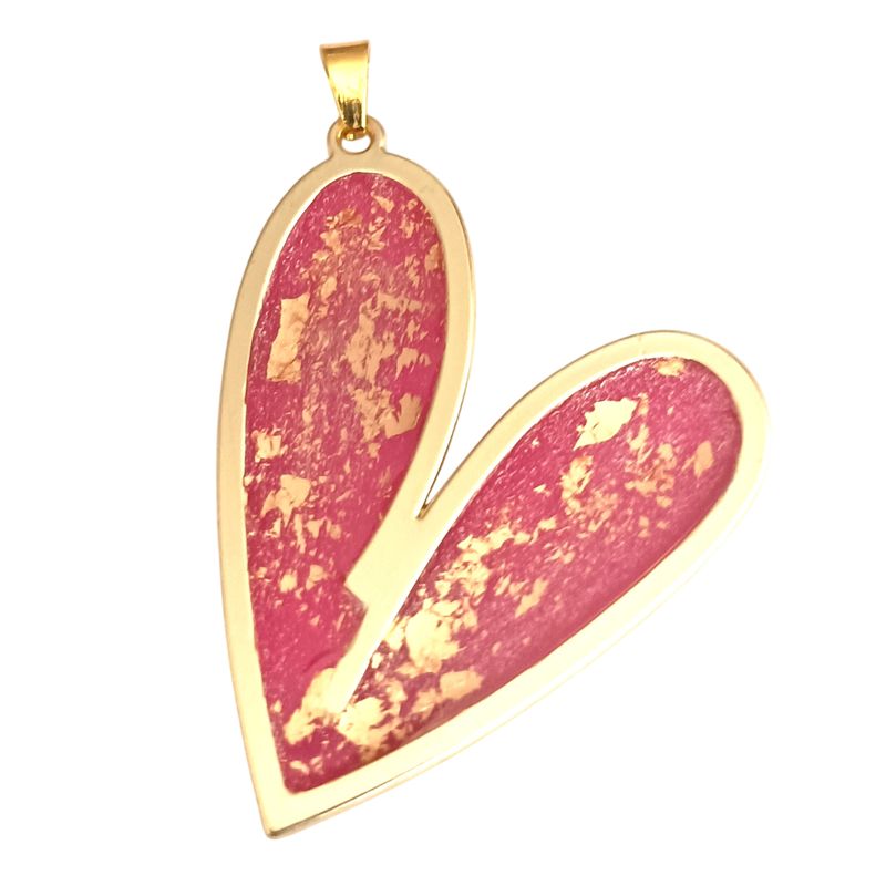 CATHALIFAUDJOYAS - COLGANTE CORAZON  RESINA PIGMENTADA CATHALIFAUDJOYAS