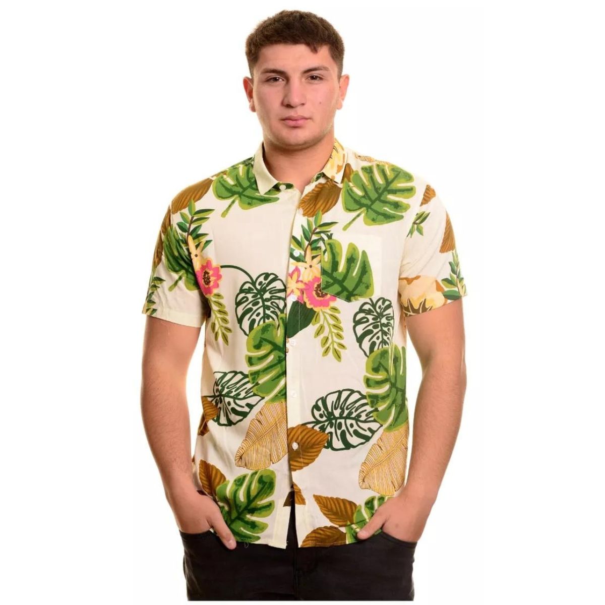 LOOK SHOP - Camisa Guayabera Fashion Hombre Tropical Diseño Calidad 085A