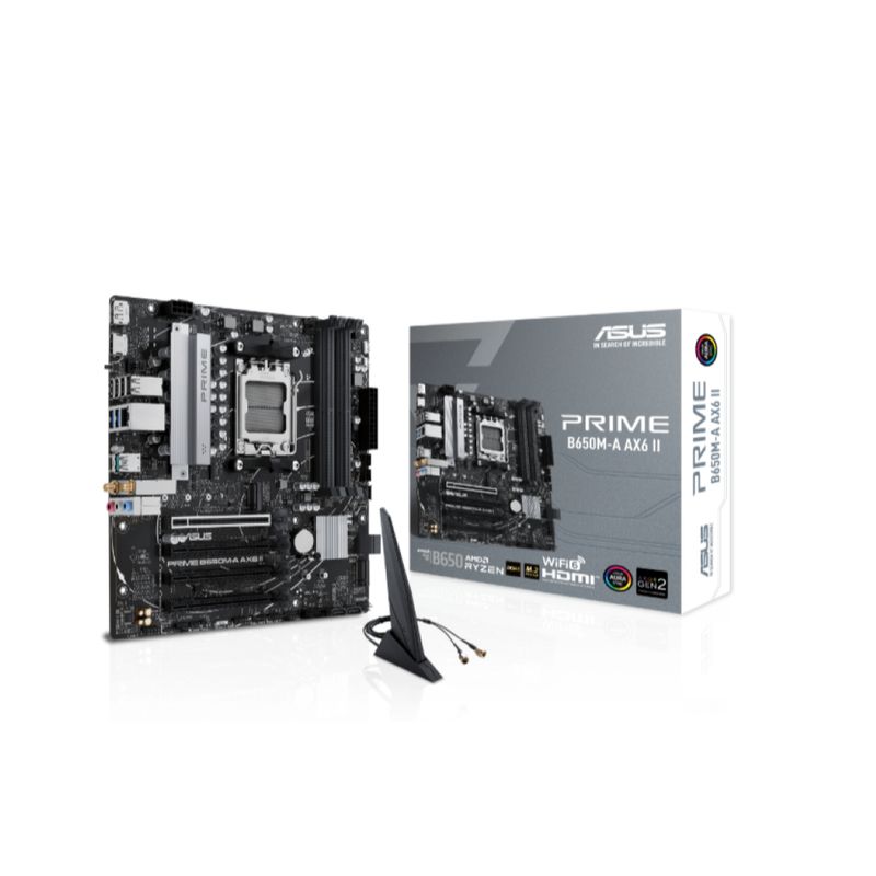 ASUS - MB sAM5 AMD - ASUS PRIME B650M-A AX6 II - 4x DDR5 - WIFI - ATX