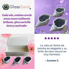 GENERICO - Set de 3 Velas decorativas en forma de conchita.