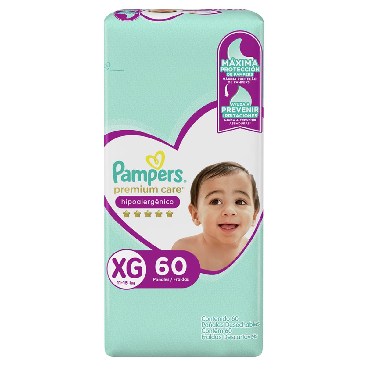 PAMPERS - Pampers Pañal Premium Care XGD x60 Uds