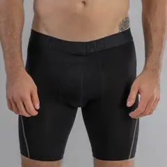 TAIS - 2 Unidades Boxer Largo Sport Liso Negro Happy Boolls.-