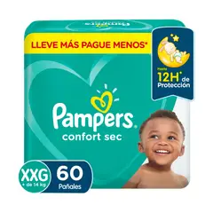 PAMPERS - Pañal Confort Sec XXG x60 Uds