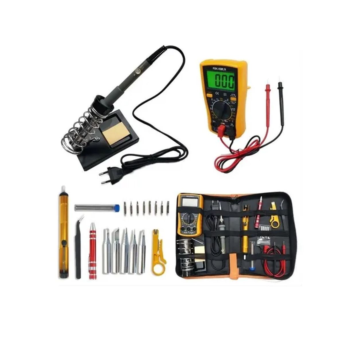 GENERICO - Kit De Soldadura Cautín 60w + Multímetro Digital