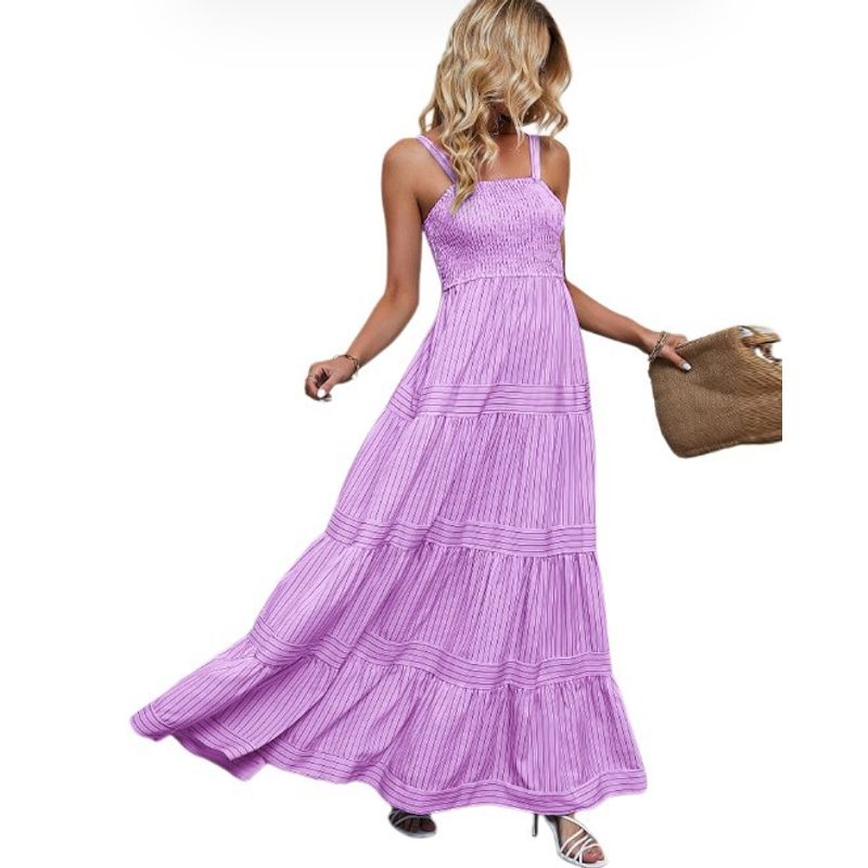 BLWOENS - Vestido casual para Mujer-Púrpura