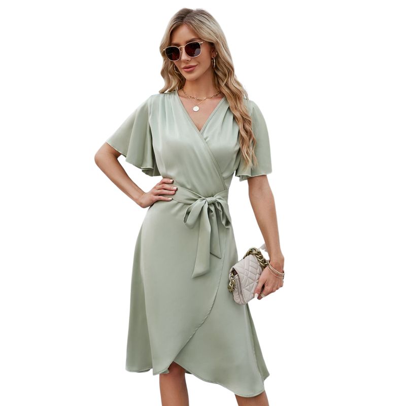 BLWOENS - Vestido casual de verano para mujeres - Verde
