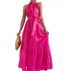 BLWOENS - Vestido casual para Mujer-Rosa