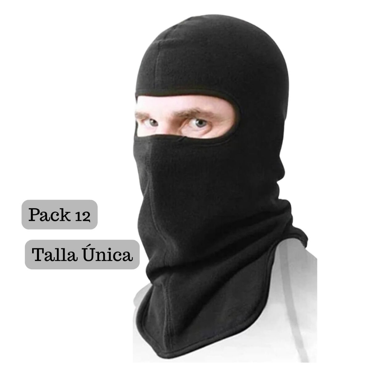 EKOL TACTICA MILITAR - Pack 12 Balaclavas Pasamontañas De Invierno Para Motos Esquí Ciclismo