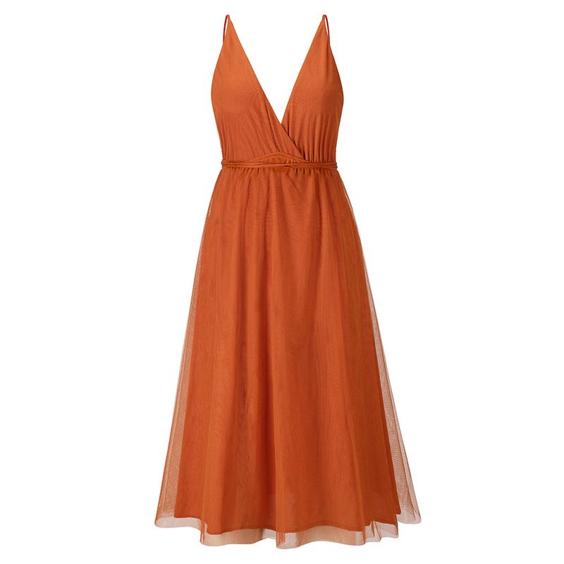 BLWOENS - Vestido casual para Mujer-Naranja