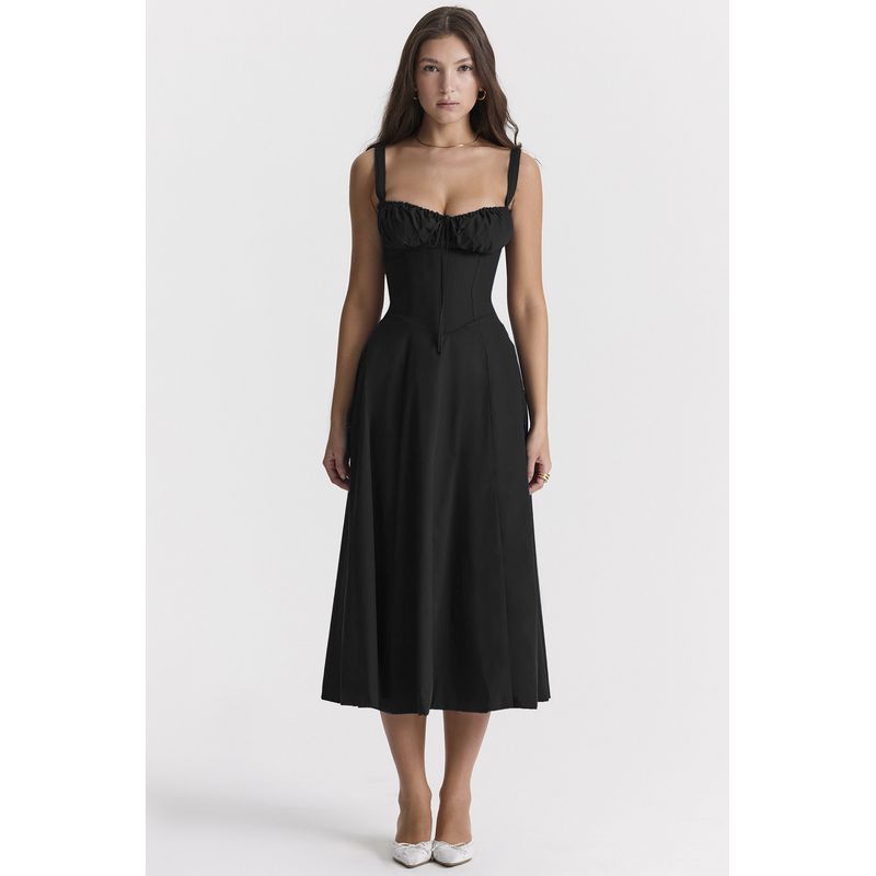 BLWOENS - Vestido casual para Mujer-Negro