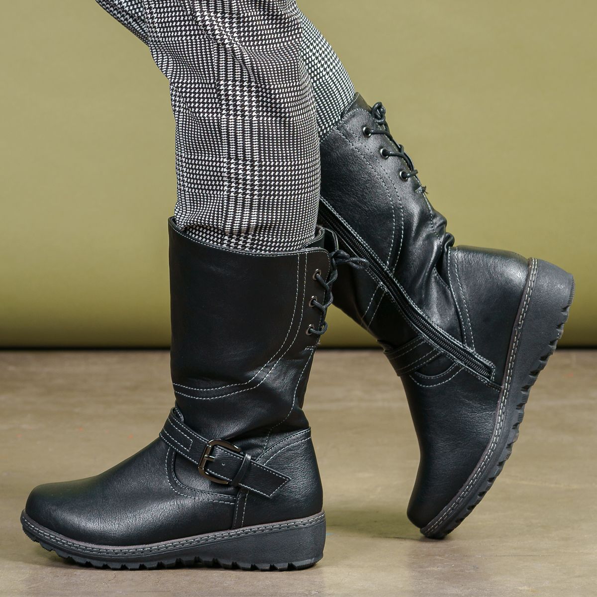 CHINITOWN - Bota Casual Mujer Negro Giada Chinitown